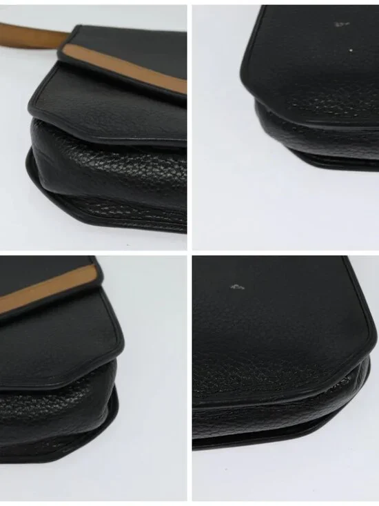 Christian Dior Shoulder Bag Leather Black Gold Auth BA2043 - Picture 16 of 16